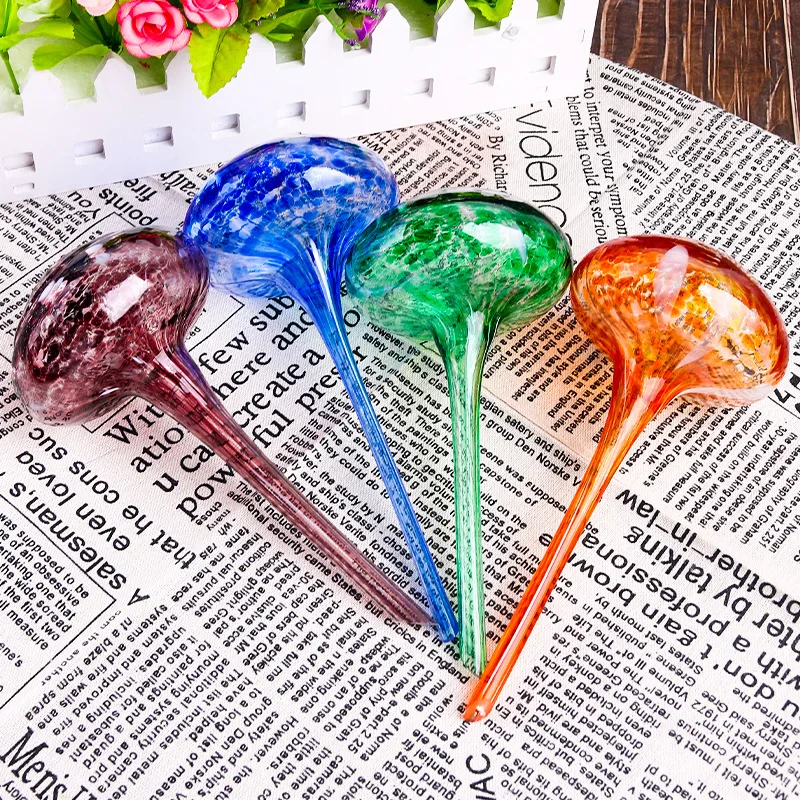 Deepbang garden water drip irrigation system glass colored mushroom dropper outdoor indoor plant  drip irrigation system