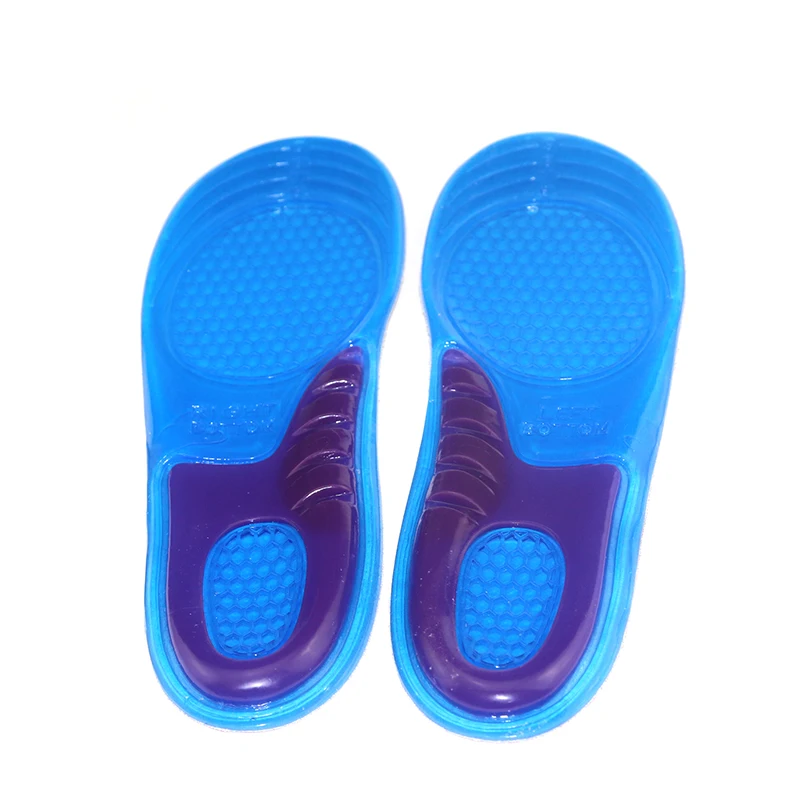 Free cutting design high elastic silicone gel footwear insert foot pain relief sport running insole for shoes