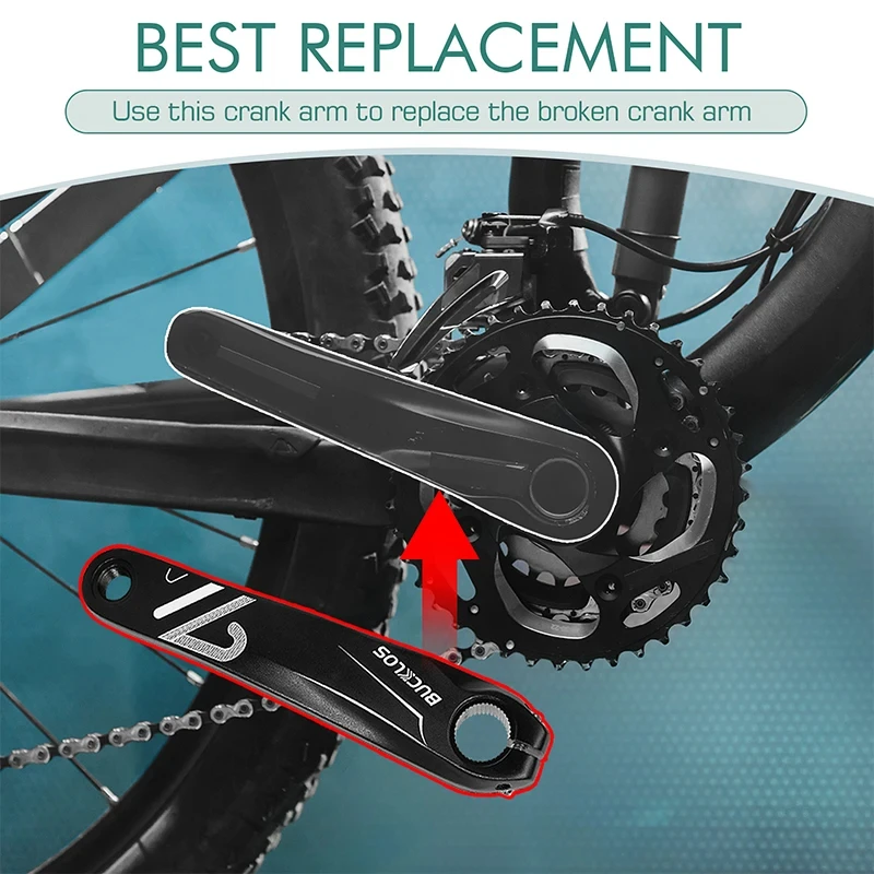 OEM/ODM BUCKLOS Square Hole Bicycle Crank Arms 152/170/175mm Cranksets Diamond Spline MTB Crank E-bike Mountain Bike Crank Arm