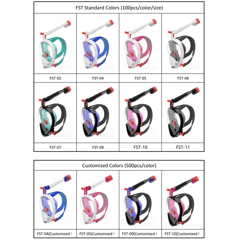 
Swim Gear For Beginners Headgear Goggle Snorkeling Full Face Diving Mask 
