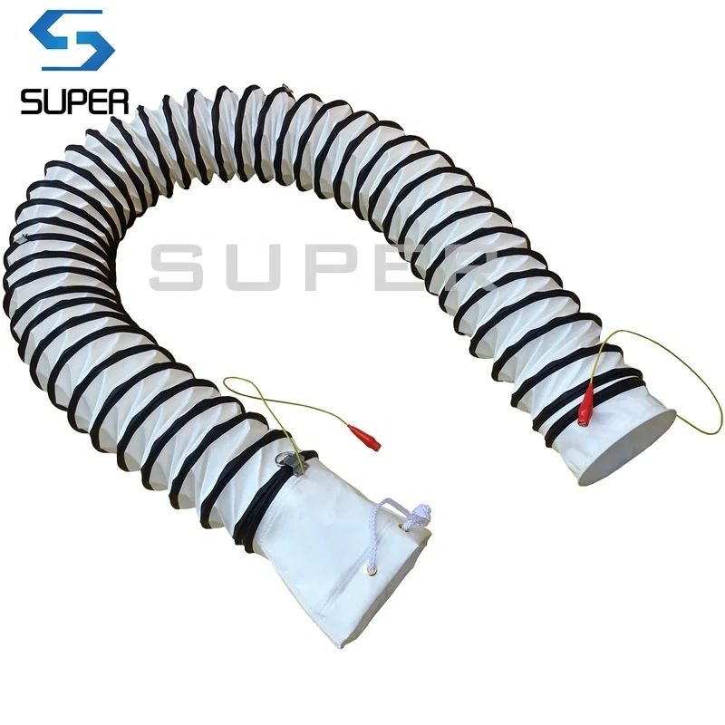 150mm 5M  Fire Proof PVC Flexible Air Duct With Hanging Hooks