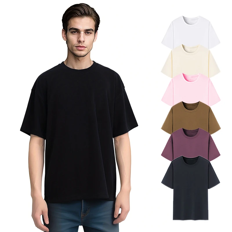 Summer short-sleeved solid color round neck T-shirt bottoming shirt men's loose casual versatile bottoming top