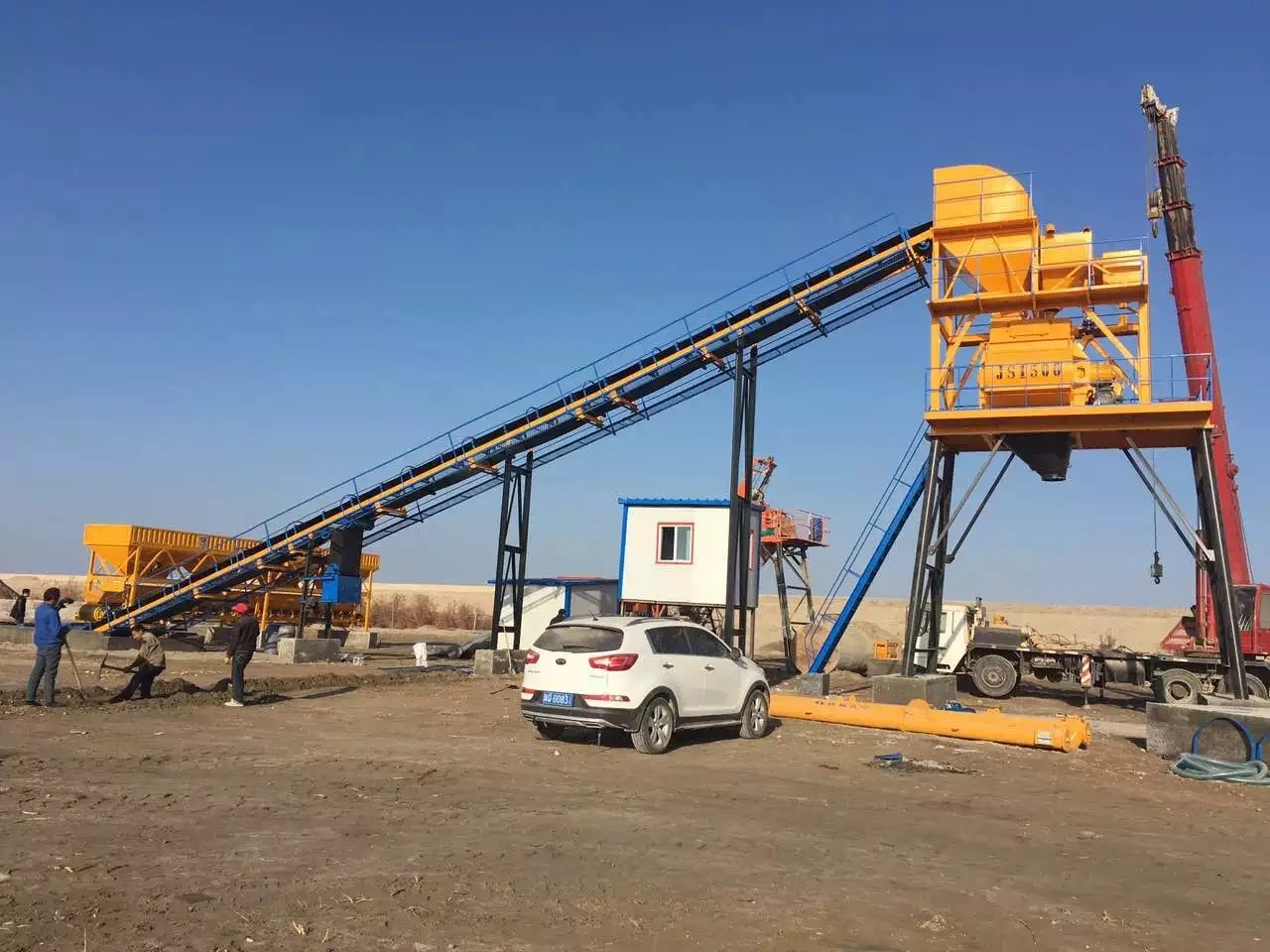Concrete Batching Plant Hot Sale Mobile Mini Products Ready Mixed Low Price concrete Mixer batching plant Cement Silo For Sale