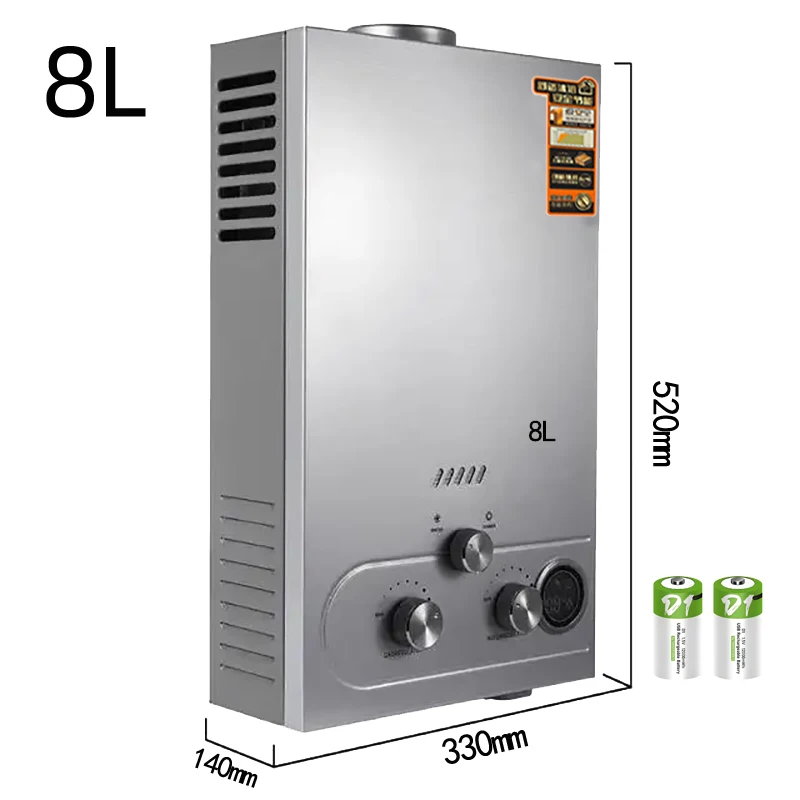 8L Multiple security protectionBest in the world	portable gas heater Use battery power Stainless steel geyser gas
