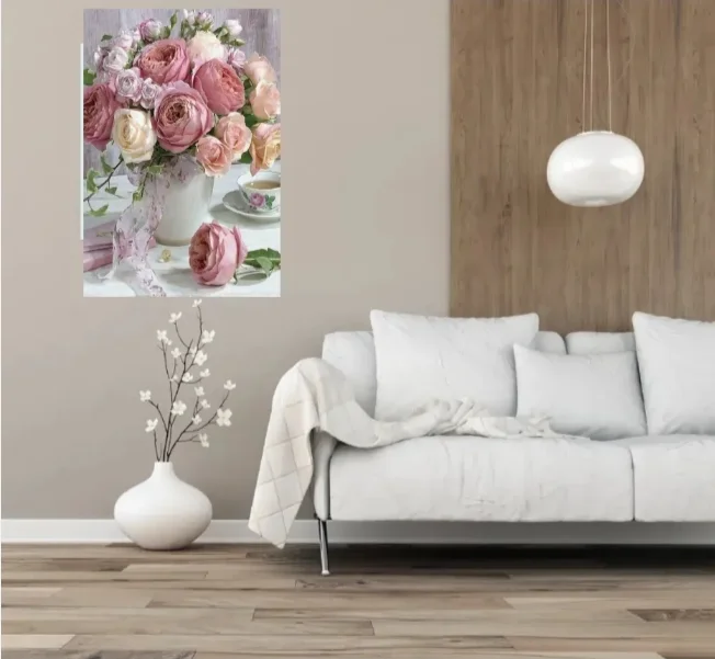Dropshipping 5D DIY custom diamond painting flower  for Adults Home Decor Painting By Numbers Gift