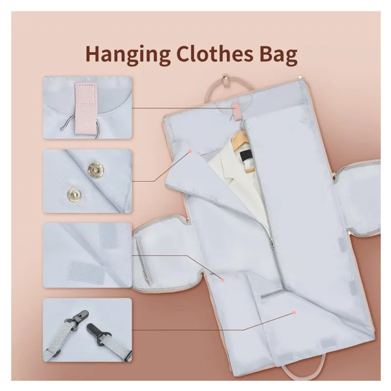 New Design bow tie travel bag  Foldable Pu Leather Duffle Bag Portable Travel Dress Storage Duffle Tote Bags with Butterfly