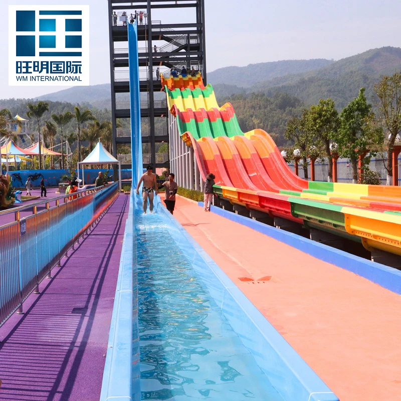 Resort Hotel Aqua Park Water Slide Rainbow Racing Mat Water Slide