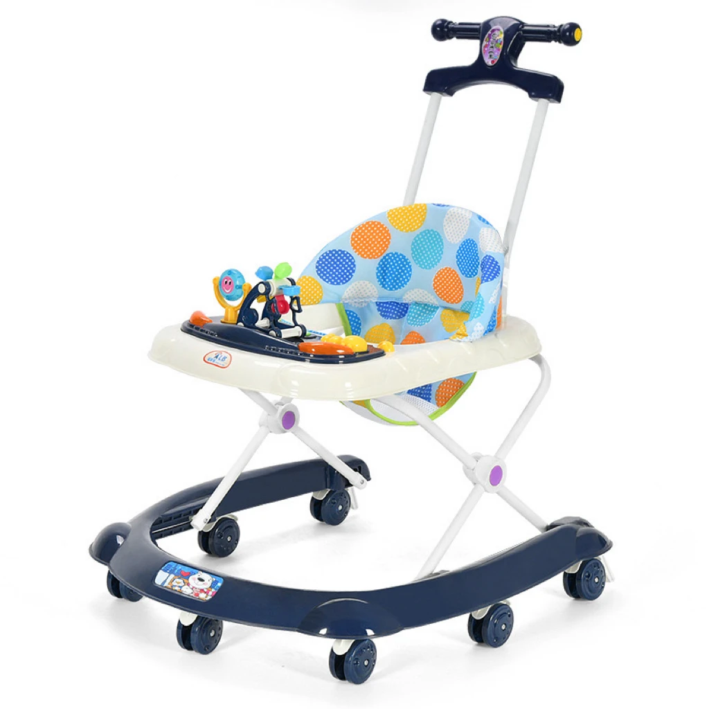 2024 The new baby walker multi-functional anti-O-leg rollover girl hand push can sit children boy baby start to learn driving