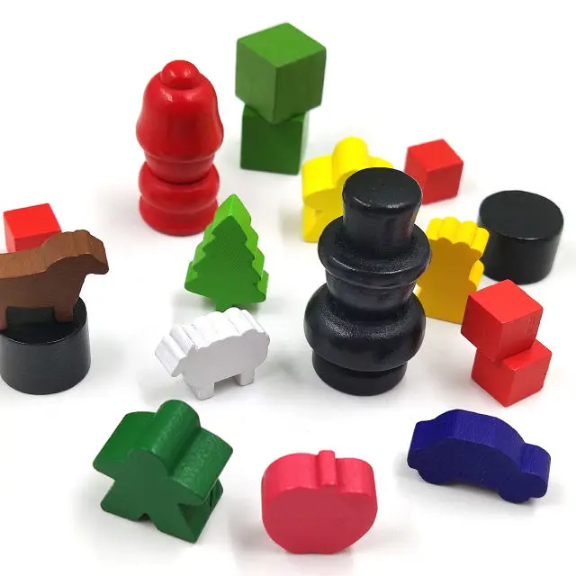 China Suppliers High Quality Board Game shape Meeple Wood Meeple Wooden Meeple Custom