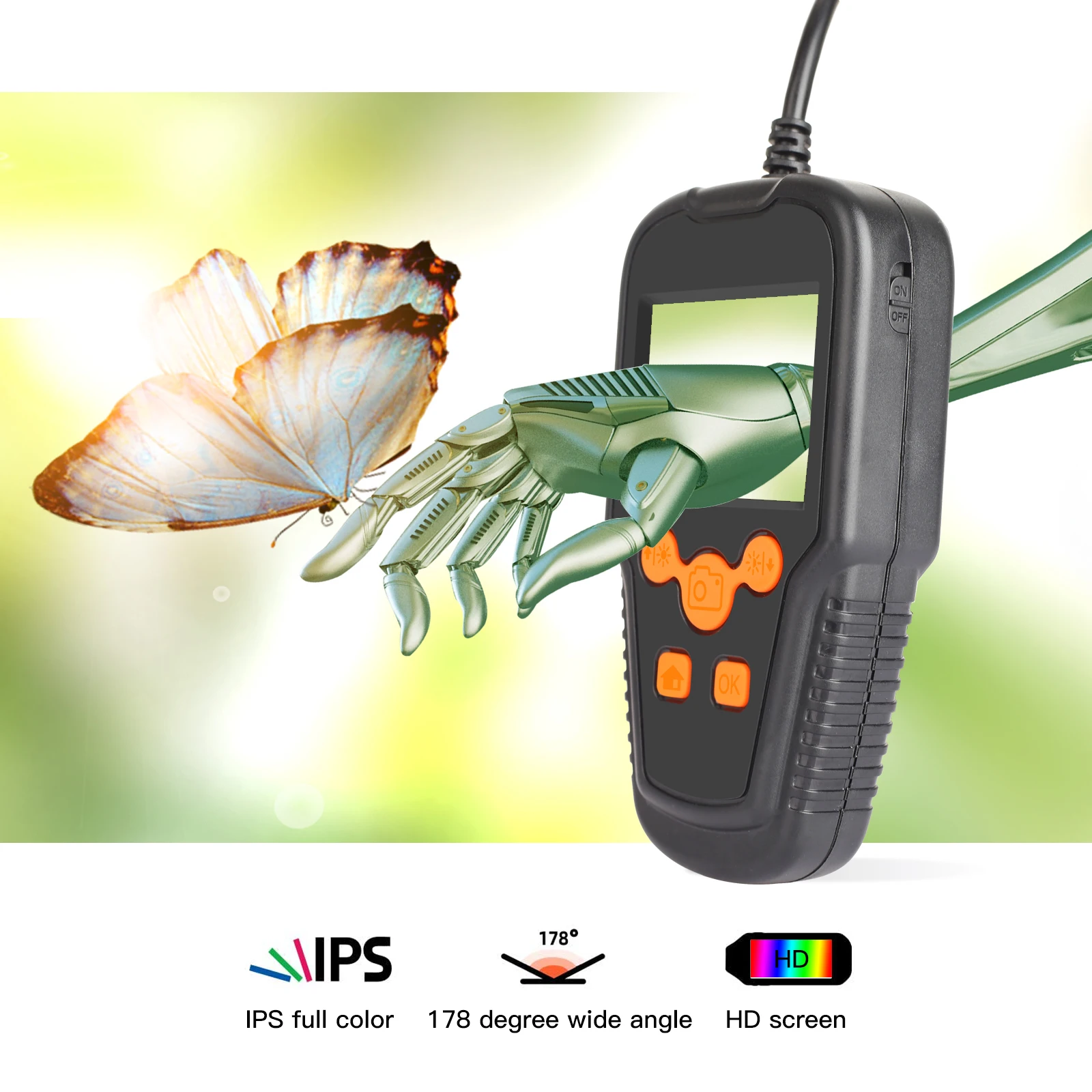 P60 1080P, камера для осмотра канализации, 60 м, 150 м, счетчик глубины 10 HD, монитор 50 мм, промышленный эндоскоп