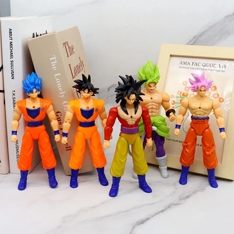 XR 7-inch movable Silver Black Yellow Blue Hair dragon balls action figure Model Decoration Small Anime Doll