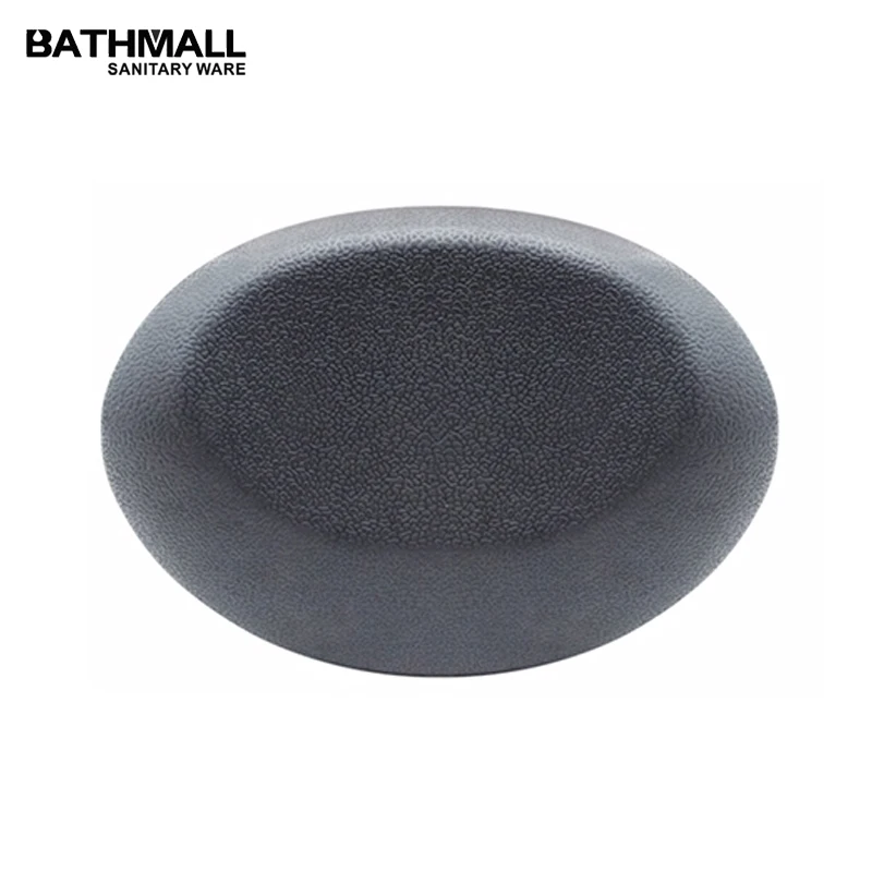 Installation Free Suction Cup Household Hotel Bathroom Anti-skid High Elastic Neck Pillow Black Soft PU Bathtub Pillow