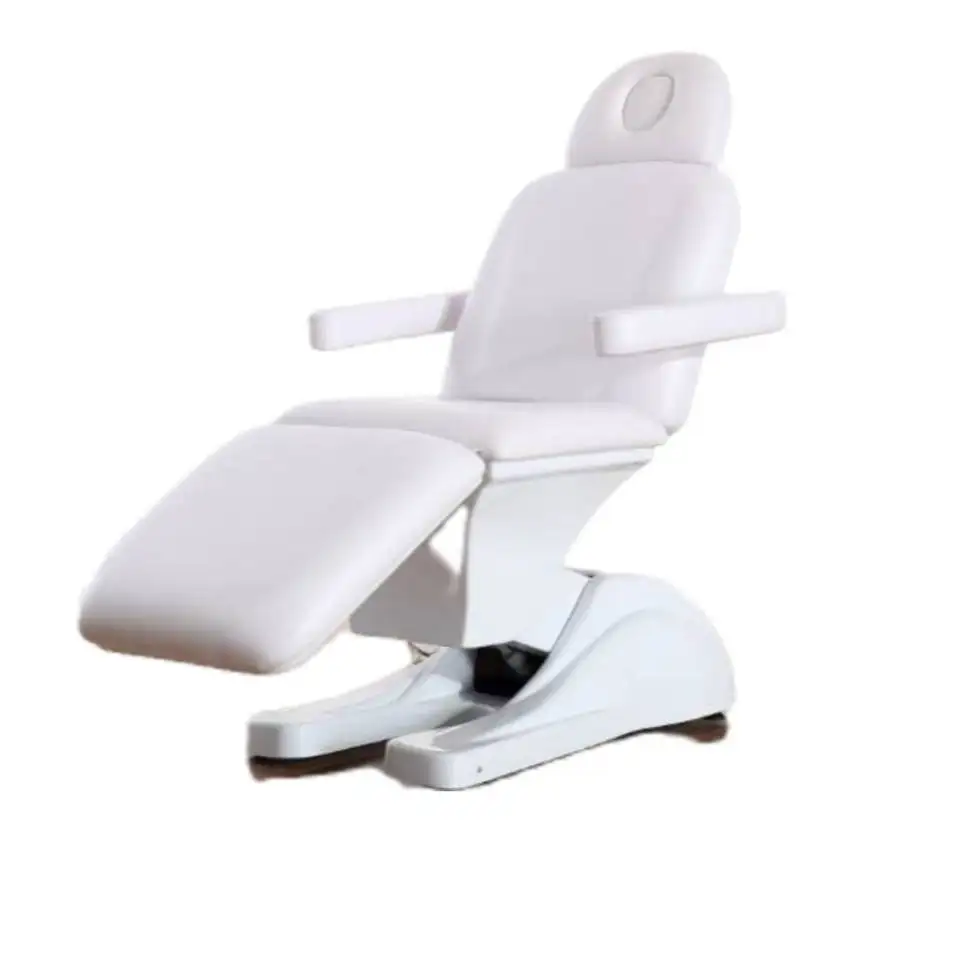Modern beauty salon furniture eyelash spa massage table white facial bed electric massage bed