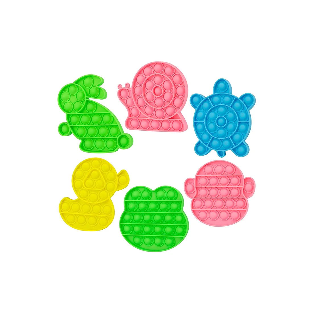 4 pack push ice cream squeeze action pure compression square bubble figure kids stress fidget baby pop toy