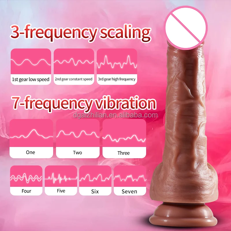 AIZHILIAN Thrustin Realistic Dildo Vibrator women Thick Rubber Penis Thrusting Heating Suction Cup Vibrator Dildos For Women