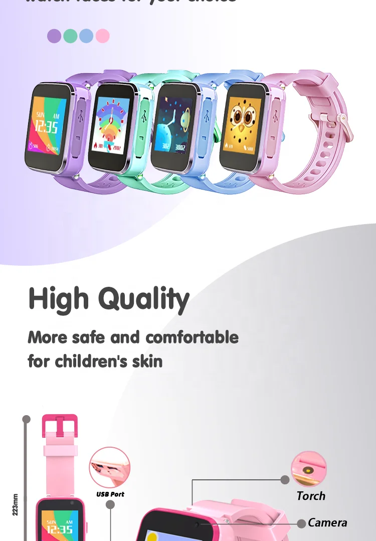 CE ROHS Cert. Children Smart Watch With Education Games Music Video Player Alarm Clock Spesial For Kids Boys Girls
