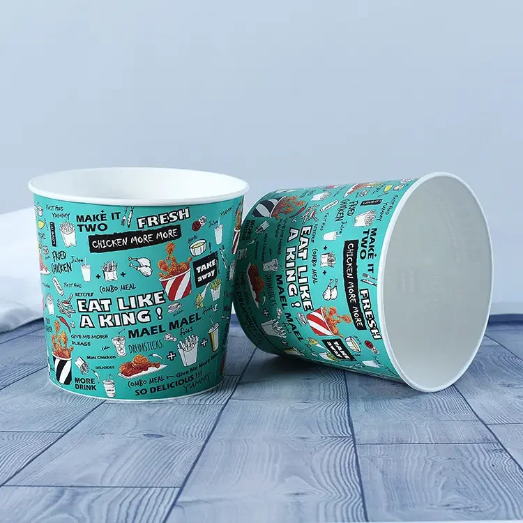 Big Size Support Customization  Disposable Fried Chicken Family Paper Bucket