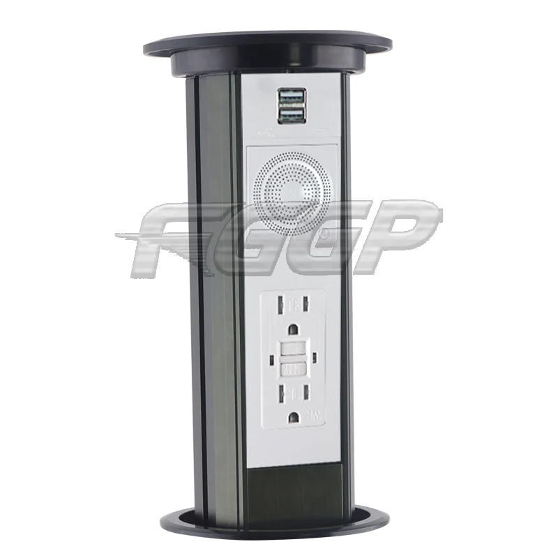 American Smart automatic motorized Pop Up outlet Tower Outlet wifi  tower socket US standard with gfci