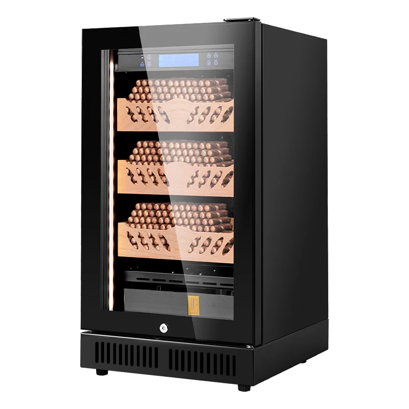 Electric Multi-function 68L Cigar Humidor Cabinet Cedar Wood Cigar Humidor Cooler