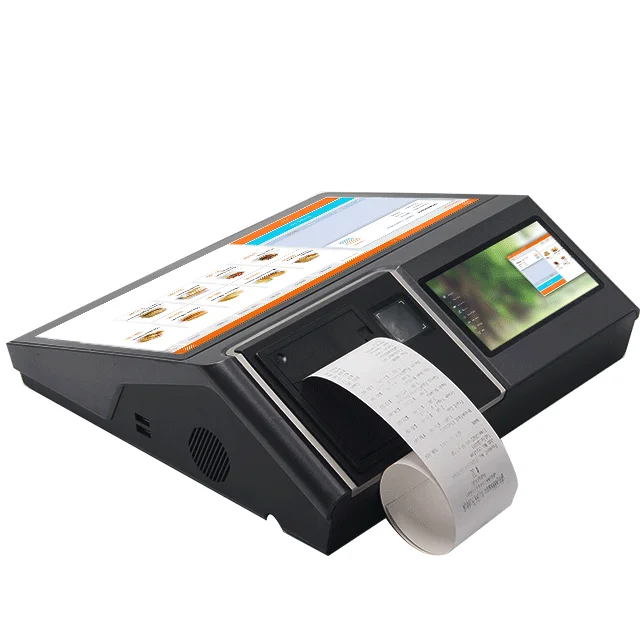 A12 Pos Cash Register 11.6/12.5 inch Main Screen  Capacitive Touch Panel With LED-8/VFD/5HD Customer Display Support Android&Win