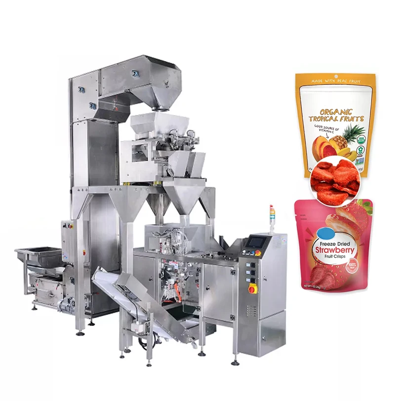Automatic dried fruit ready made pouch packing machine linear weigher candy packaging machine for premade bag
