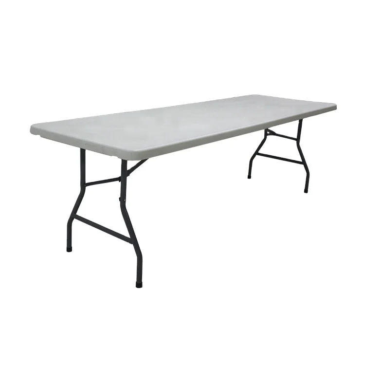 Быстрая доставка, 8 футов, пластиковый складной стол для банкетов, прямоугольный стол для бистро