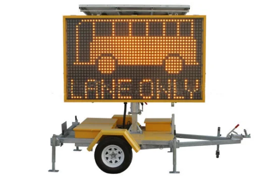 P16mm Mobile Variable message sign EN12966 trailer message boards solar trailer sign portable trailer LED sign