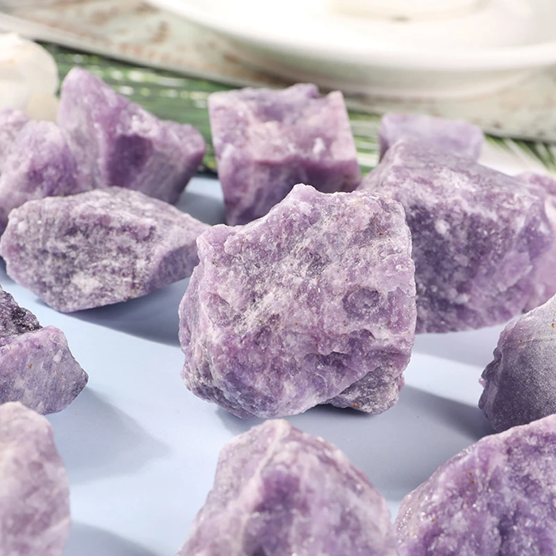Bulk Wholesale Natural Lepidolite Crystal Specimen Raw Rough Purple Quartz Tumbled Stones