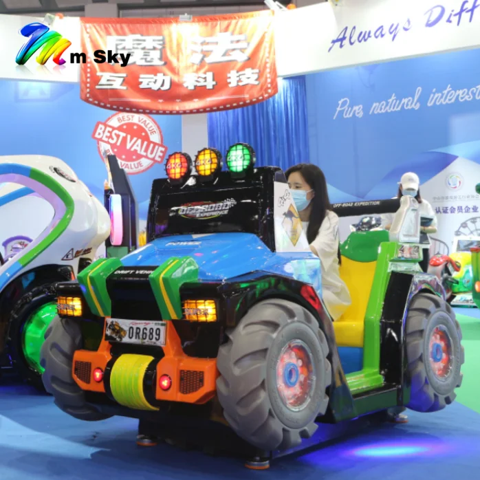 Off Road X Simulator kids video car racing game machine fiberglass coin operated kiddie Rides On indoor equipment for sale