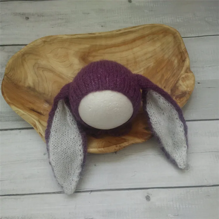 Baby bunny hat photography props,Angola mohair super big ear hat for baby photography props