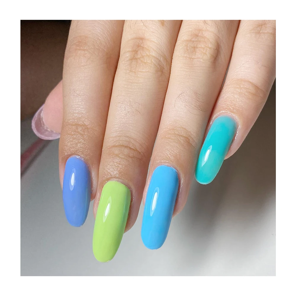 In Stock Nude Solid Color French Tips Oval Short Nails Wholesale Custom Design Repeatable Self Adhesive Women Fake Nails