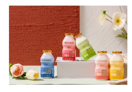 Jelley Brown Lactobacillus Drinks Peach Flavor Beverage 26% reduction in sugar