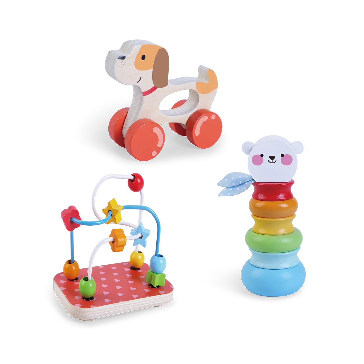 Montessori Toys Educational Toys Wooden Toys Play Set Wooden Rings Bead Maze for Toddler