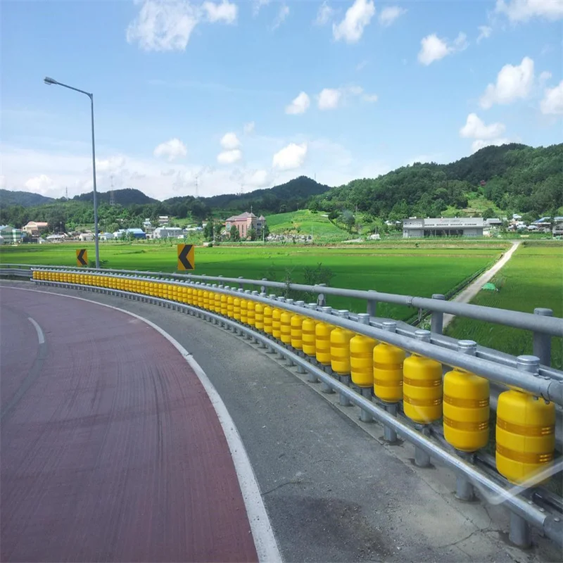 roller barrier EVA traffic guardrail rolling barrier Cheap factory price Car collision safety