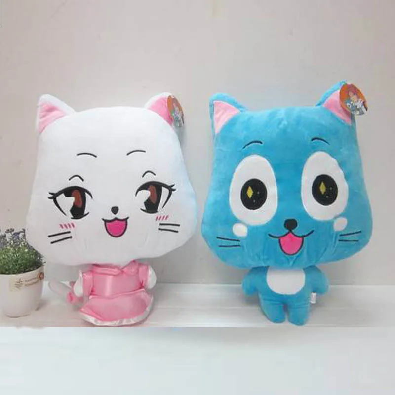 New 20cm/30cm Anime Fairy Tail Natsu Dragneel Plush Toy Cute Happy Charles Cat Animal Pets Stuffed Dollls Gifts for Boys Girls