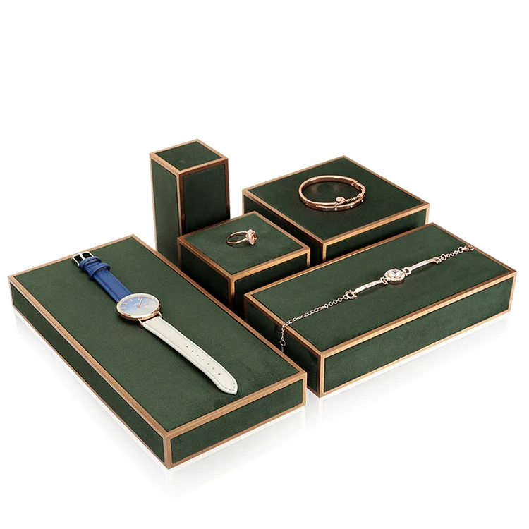 Jewelry Stand 3 Tier Towers Tree Jewelry Organizer with Metal Rack and Paulownia Wood Storage Base Necklaces Bracelets Earrings