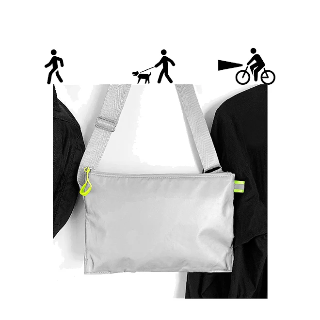 Grey Reflective Women Fashion Shoulder Crossbody Sling Bag