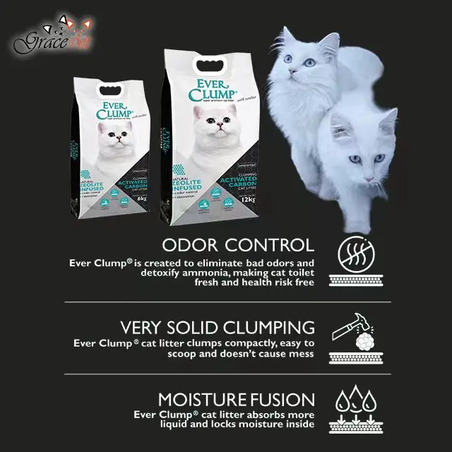 Factory price  Premium Zeotilite added 1-2mm Irregular shape Arena para gatos easy to scoop-ever clump super premium cat litter