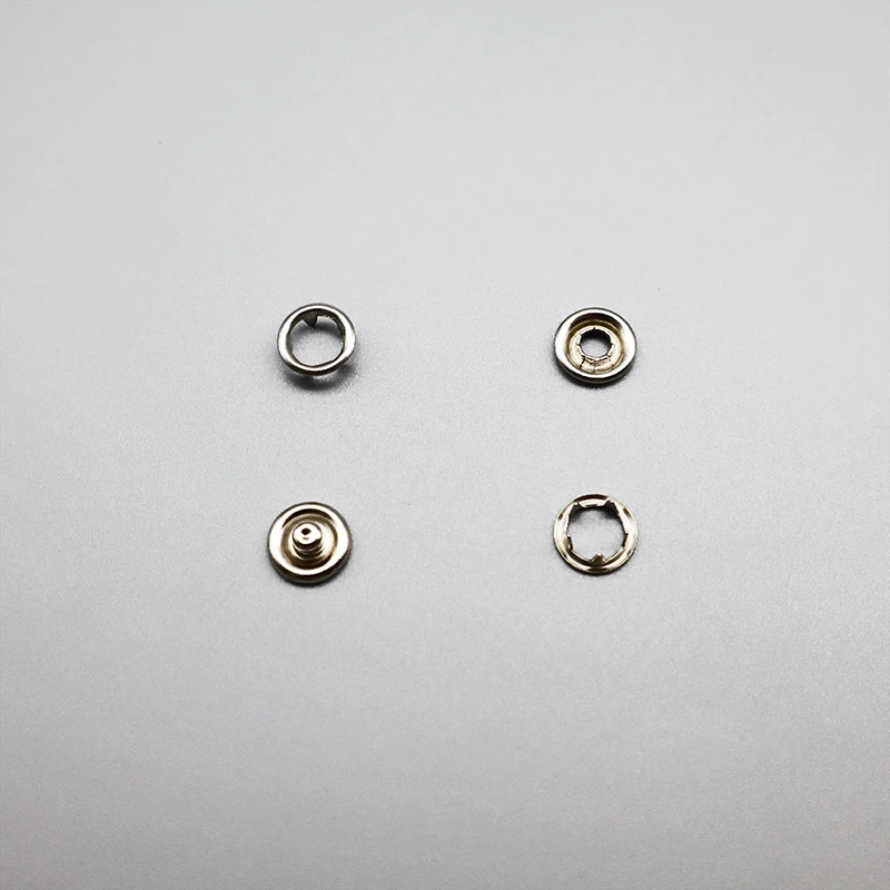 Polished Stainless Steel 10mm Flatback Prong Snap Buttons Decorative for Clothing Leather Shoes Garments