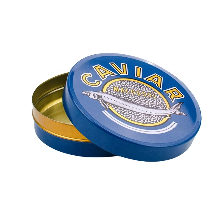 Жестяные коробки от производителей, оптовая продажа, пустые продукты, жестяные банки для упаковки консервированных продуктов, производитель банок для икры на заказ