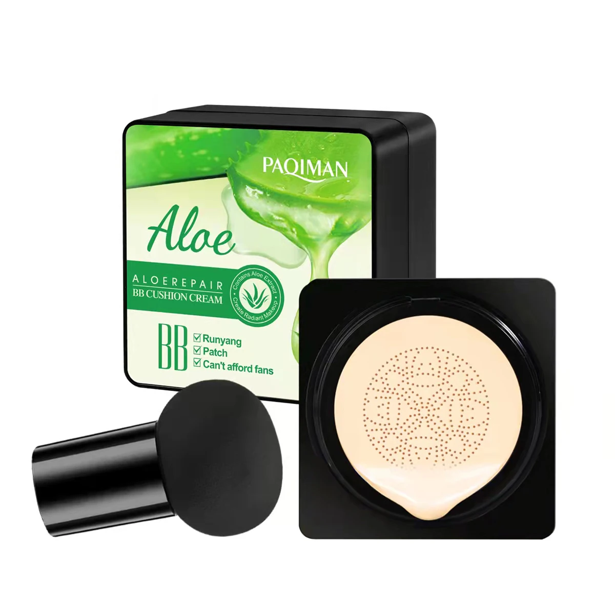 PAQIMAN Snail  Natural Smooth Whitening Cc Foundation Spf 50 Cc Cream Small Mushroom Head Air Cushion Aloe Vera BB Cream