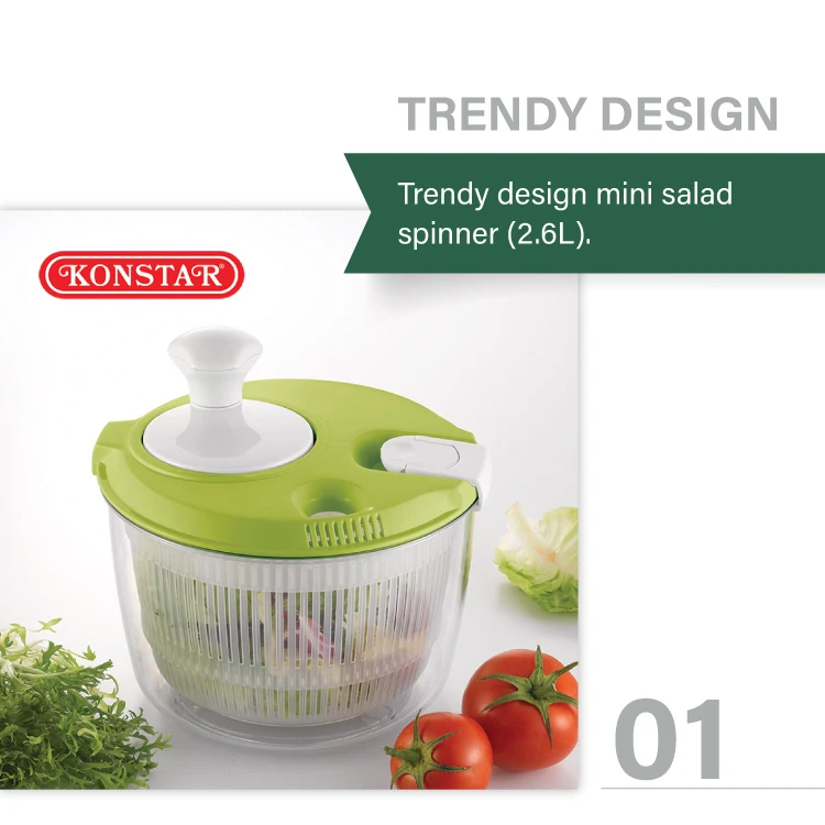 Kitchen Gadgets Manual Fruit And Vegetable Salad Spinner With Washer Dryer Function