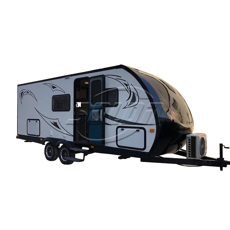 Mini Travel Caravan RV Travel Trailer With Kitchen Trailer Camping