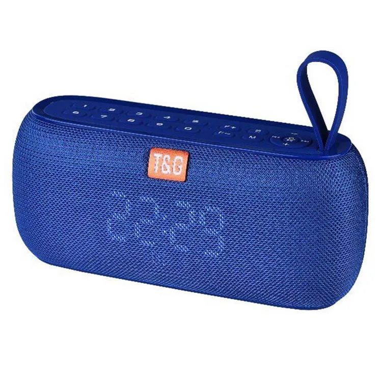 Портативные колонки BT, будильник с дисплеем температуры, бас, цифровой выбор песни, FM-радио, беспроводной динамик TG177, сабвуфер