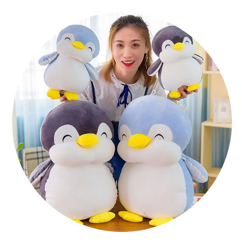 Creative Sea Animal Fat Penguin Stuffed Animal Plush Toy Blue Penguin Soft Toys