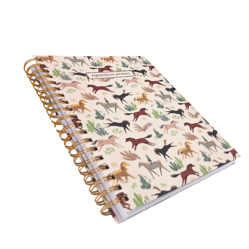 Wire-o binding offset printing custom softcover journal book