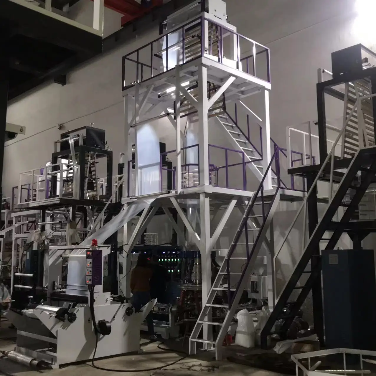 3 Layer ABC  Co-extruder Blown  Film extruder Machine