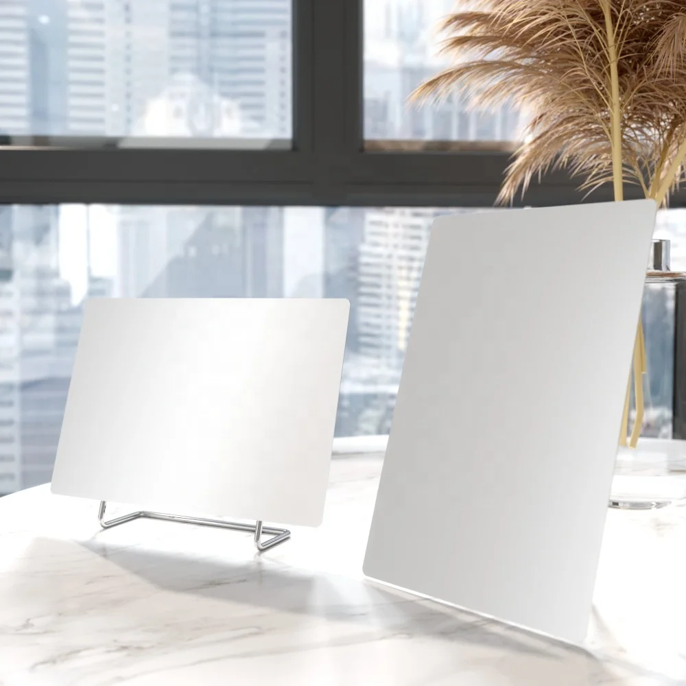 Magnetic Bulletin Board with Stand Mini Magnetic Memo Board Magnet Board Easel for Displaying Photos Notes Cards Poem Spices