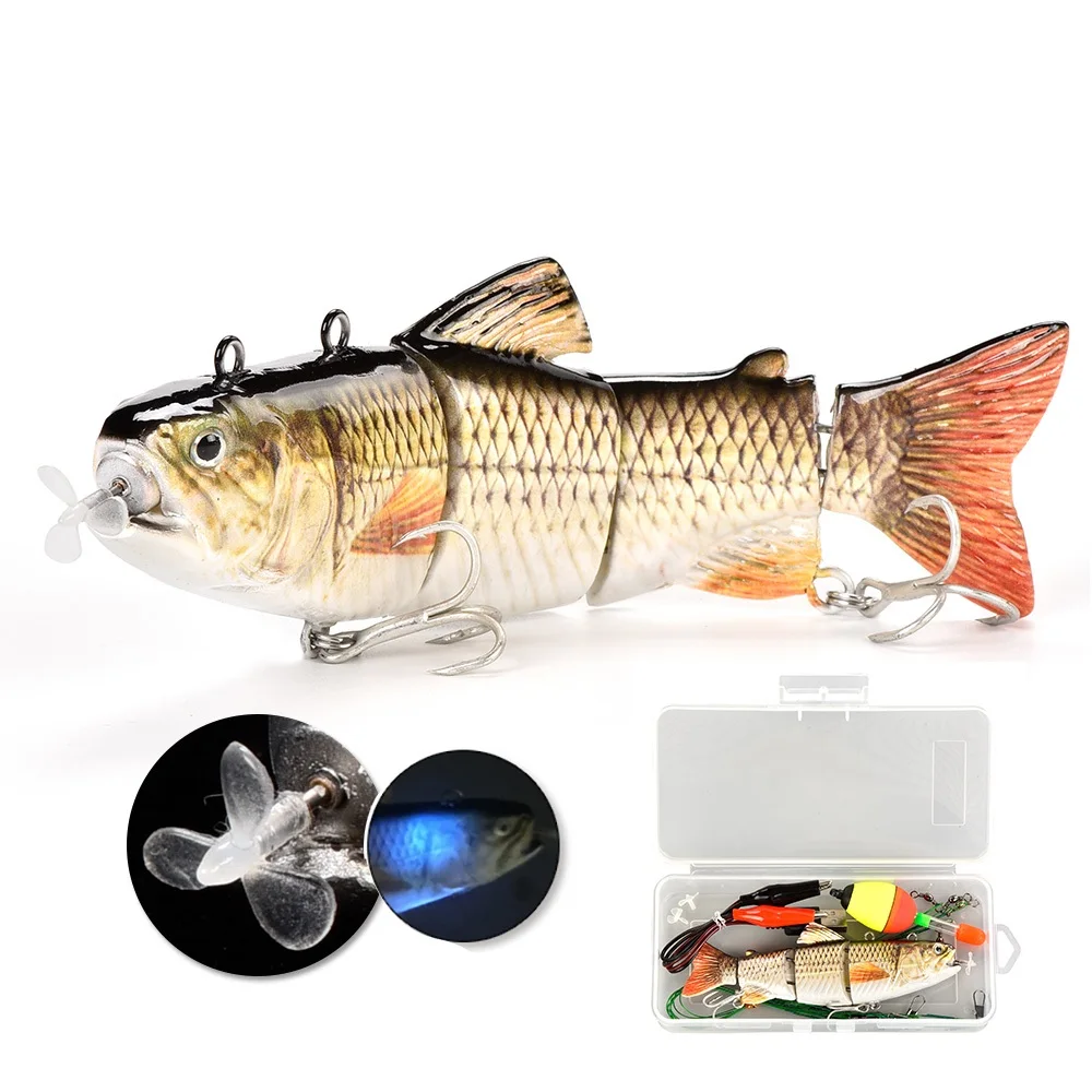 Ebay, лидер продаж, W0808, USB зарядка, Роботизированная Рыба, перезаряжаемая самоплавающая рыболовная электрическая приманка, необходимая многосоставная плавающая приманка