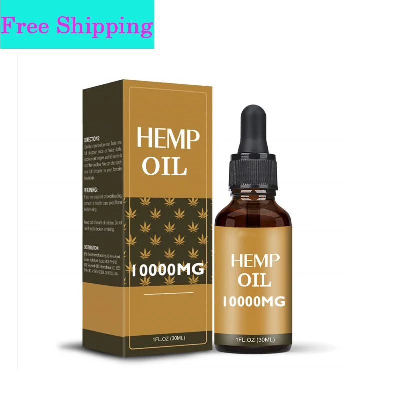 Hot Selling Free Shipping in Amazon OEM/ODM Promotes Healthy Sleep Natural Organic Hemp seed Oil -cbd oil